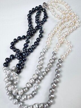 Elegant Blue and White Pearl With 925 Clasp